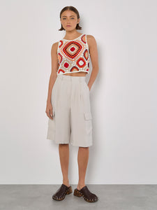 Cami Crochet Rouge
