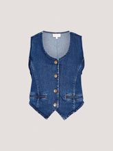 Veste Gilet de Denim Bleu