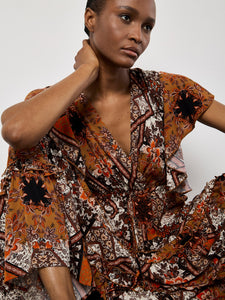 Robe Maxi à Manche Bohème