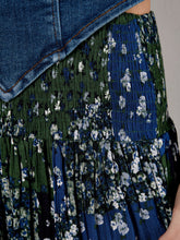 Pantalon Jupe Fleur Bleu
