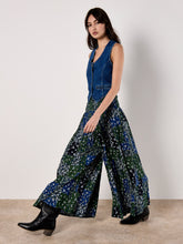 Pantalon Jupe Fleur Bleu