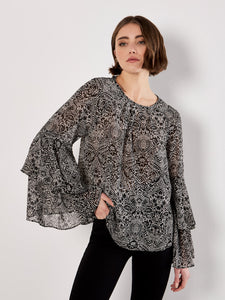 Blouse Chic Imprimé Cachemire
