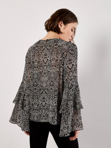 Blouse Chic Imprimé Cachemire