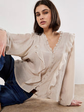 Blouse Léger Volant Naturel