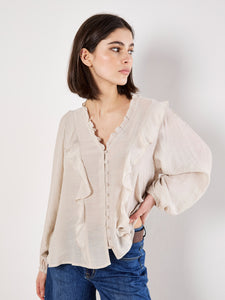 Blouse Léger Volant Naturel