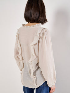 Blouse Léger Volant Naturel