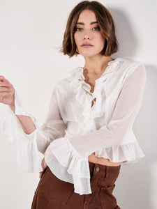 Blouse  Blanche Bohème Vintage