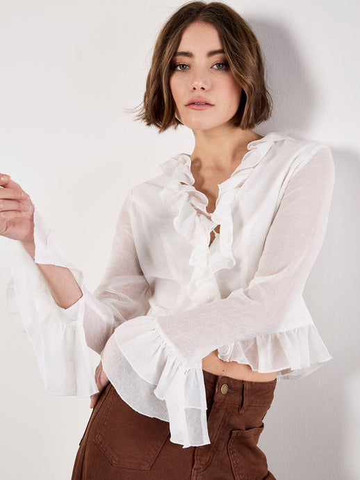 Blouse  Blanche Bohème Vintage