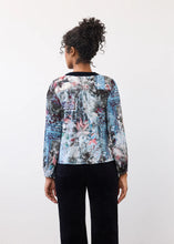 Top Col en V Velouté Indigo FDJ
