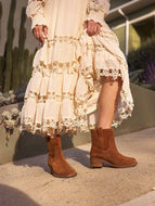 Botte COSY Courte  Sand en Cuir Camel