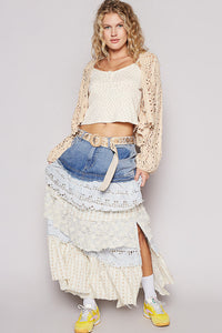 Jupe Longue Jeans Patch