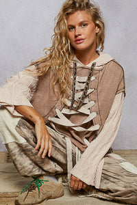 Chandail Hoodie Bohémienne Crème