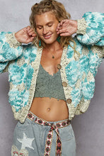 Cardigan Crochet Aqua