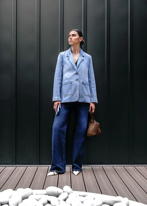 BLAZER EN JEAN BOYFRIEND / SIRIUS YOGA JEANS
