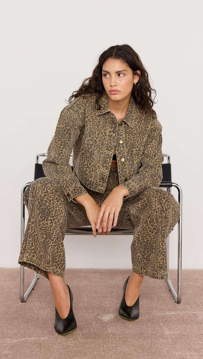 Pantalon Jean Denim Anouk Léopard Minkpink