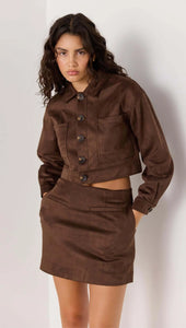 Mini-jupe en daim Aston MINKPINK