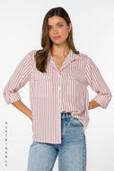 Chemise Talma Rouge à Rayure Velvet Heart