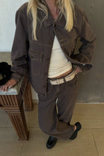Veste en jean surdimensionnée Demi Chocolat