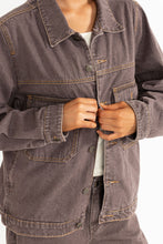 Veste en jean surdimensionnée Demi Chocolat