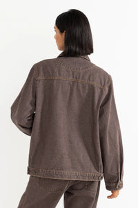 Veste en jean surdimensionnée Demi Chocolat