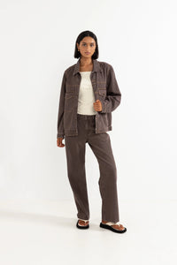 Veste en jean surdimensionnée Demi Chocolat
