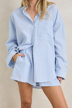 Short à Rayure Bleu