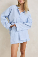 Short à Rayure Bleu