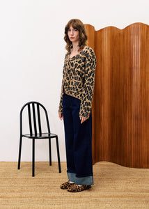 Cardigan BEGONIA Leopard FRNCH