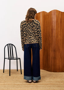 Cardigan BEGONIA Leopard FRNCH