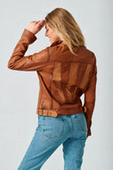 Veste en Cuir Sunny Brun Mauritius