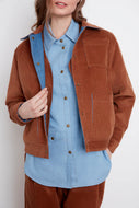 Veste Jacket réversible Anabella en corduroy \ denim de Julei Design