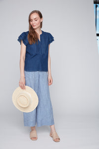 Top Marjolaine Bleu denim Julei Design