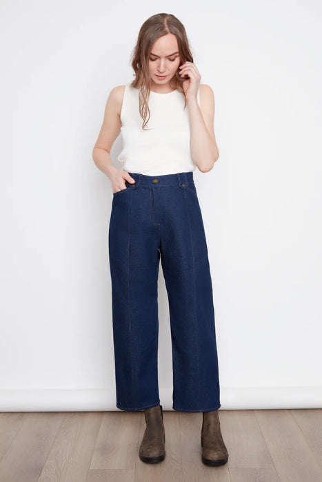 Pantalon Jean Alice Denim Bleu Foncé Julei Design