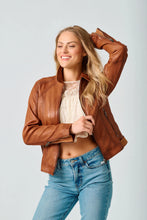 Veste en Cuir Sunny Brun Mauritius