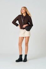 Veste en Cuir Lefei Brun Mauritius