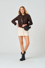 Veste en Cuir Lefei Brun Mauritius