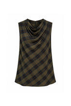 Top Dana Carreaux Olive Marigold