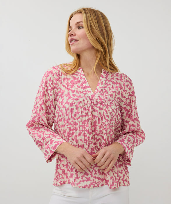 Blouse Légère Motif Rose