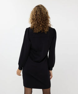 Robe Zippé  Col Montant Modal Noir