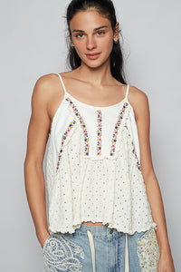 Camisole Blanc Broderie
