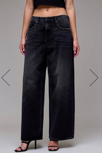 Jean Baggy Noir Avec Studd Alyx Taille Basse