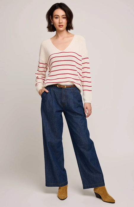 Pull Chandail Tucker Stripe Rouge Gentle Fawn