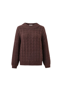 Pull Chandail Tricot CHJARA Chocolat FRNCH