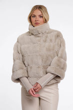 Manteau Fausse Fourrure Féline Crème