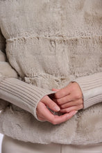 Manteau Fausse Fourrure Féline Crème
