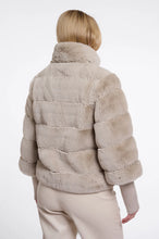 Manteau Fausse Fourrure Féline Crème