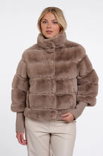 Manteau Fausse Fourrure Féline Coffee