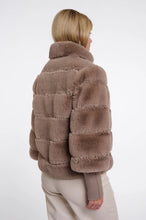 Manteau Fausse Fourrure Féline Coffee
