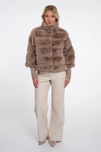 Manteau Fausse Fourrure Féline Coffee