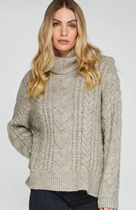 Pullover Chandail Tricot Col Montant Marnie Spice